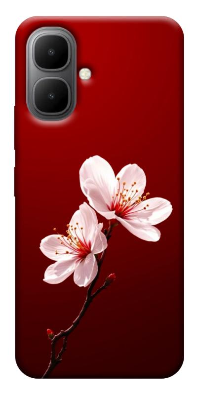 Чехол itsPrint Sakura red для Infinix Smart 10, цветы, купить оптом с доставкой