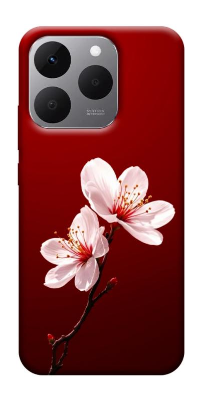 Чехол itsPrint Sakura red для Realme 15T, цветы, купить оптом с доставкой