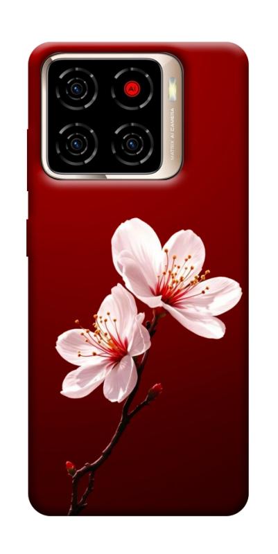Чехол itsPrint Sakura red для ZTE Blade A56, цветы, купить оптом с доставкой