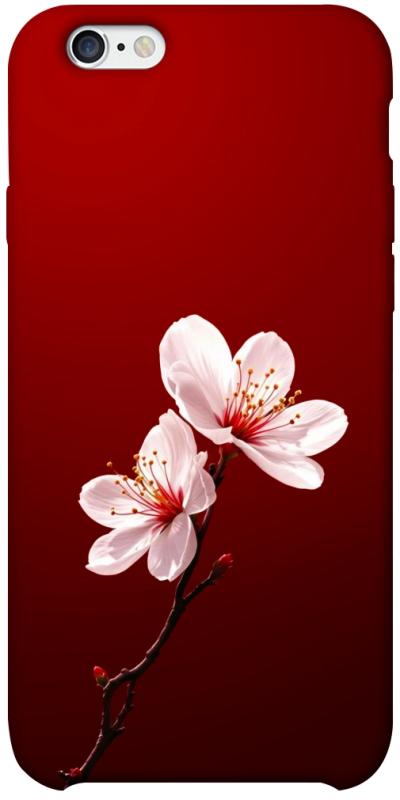 Чехол itsPrint Sakura red для Apple iPhone 6/6s plus (5.5"), цветы, купить оптом с доставкой
