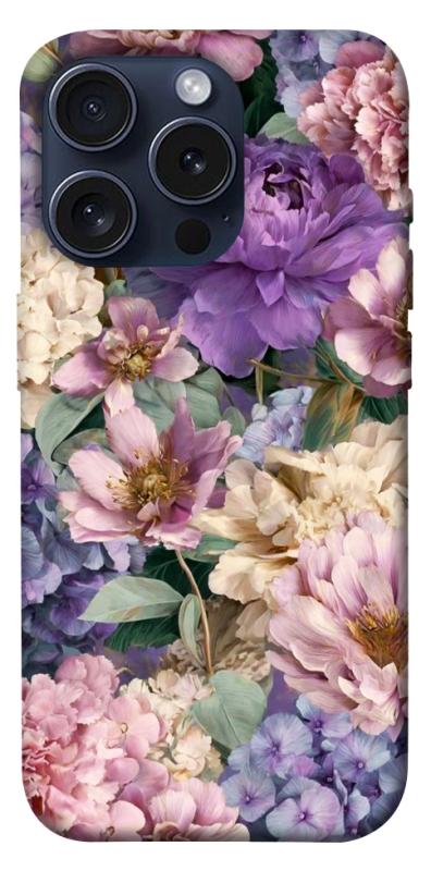 Чехол itsPrint Tenderness для Apple iPhone 15 Pro (6.1"), цветы, купить оптом с доставкой