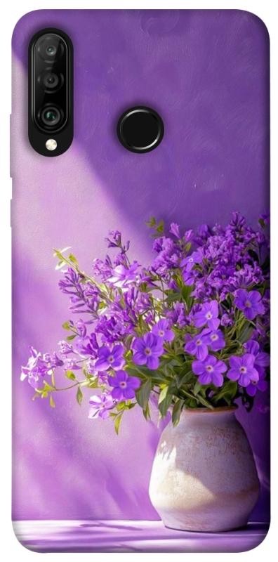 Чехол itsPrint Vase with flowers для Huawei P30 lite, цветы, купить оптом с доставкой