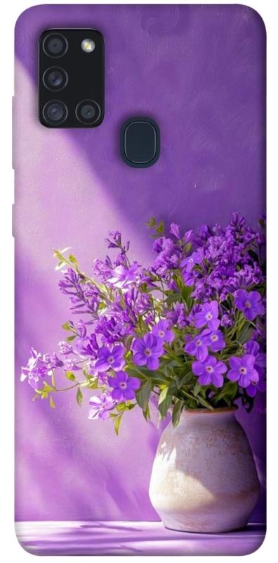 Чехол itsPrint Vase with flowers для Samsung Galaxy A21s, цветы, купить оптом с доставкой