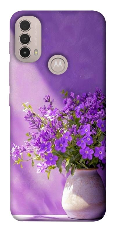 Чехол itsPrint Vase with flowers для Motorola Moto E40, цветы, купить оптом с доставкой