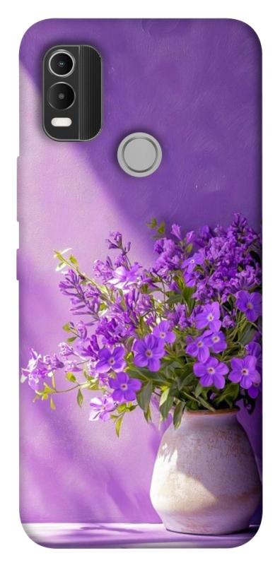Чехол itsPrint Vase with flowers для Nokia C21 Plus, цветы, купить оптом с доставкой