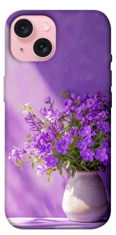 Чехол itsPrint Vase with flowers для Apple iPhone 15 (6.1"), цветы, купить оптом с доставкой
