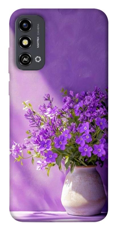 Чехол itsPrint Vase with flowers для ZTE Blade A53, цветы, купить оптом с доставкой