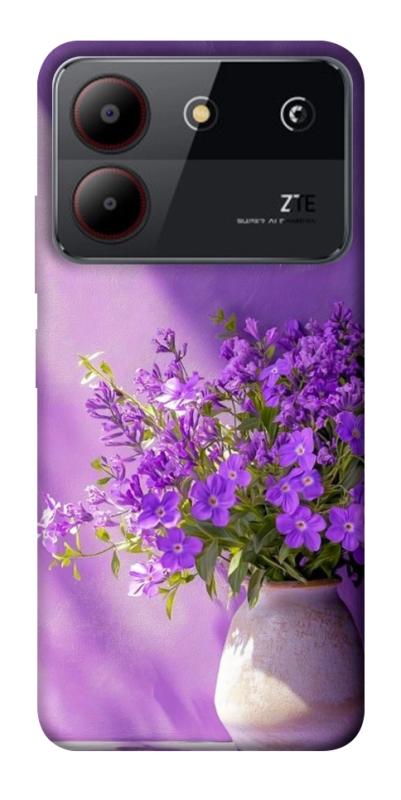 Чехол itsPrint Vase with flowers для ZTE Blade A54 4G, цветы, купить оптом с доставкой