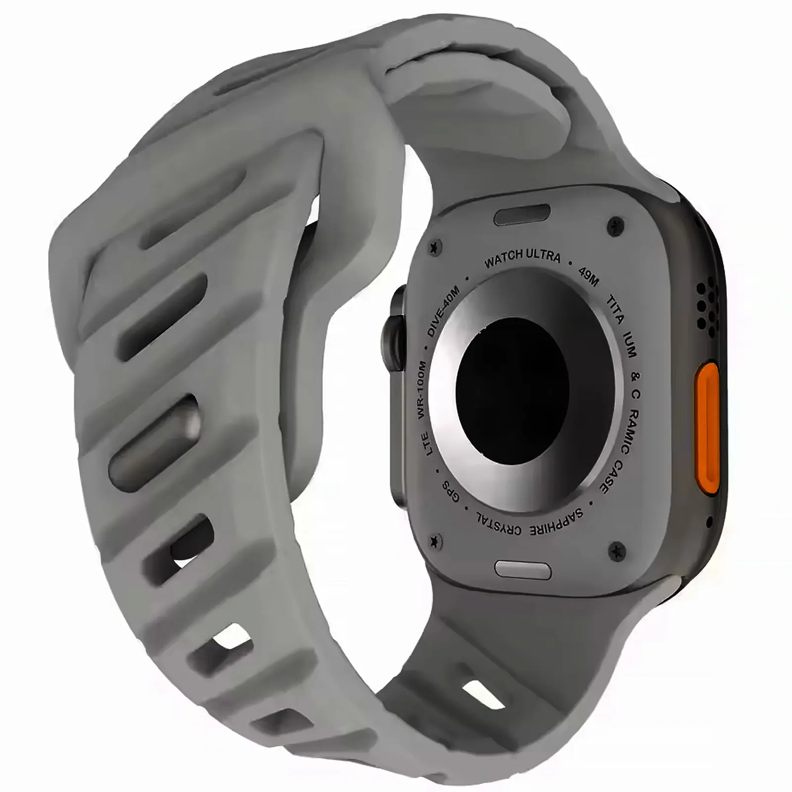 Ремешок Urban для Apple Watch 42(ser.1-3)/44/45/46/49mm, Gray, Силикон (TPU), купить оптом с доставкой