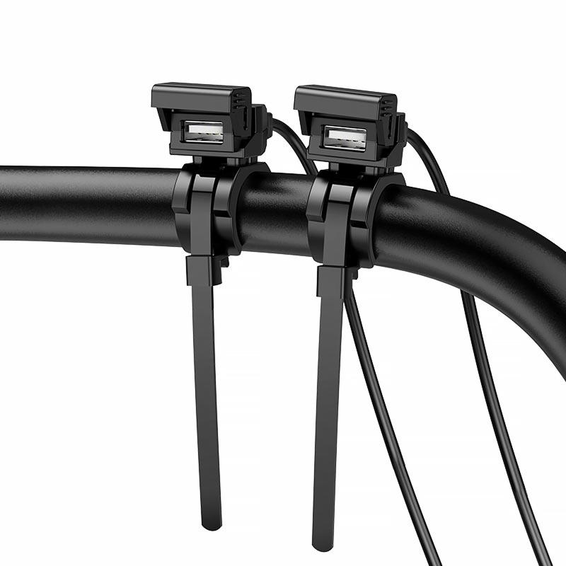 АЗУ Hoco Z45A 2.4A для мотоцикла (2USB-A) на картинке №3