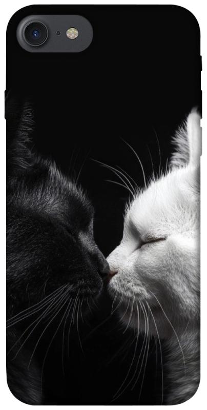 Чехол itsPrint Black and white cats для Apple iPhone 7 / 8 (4.7"), животные, купить оптом с доставкой