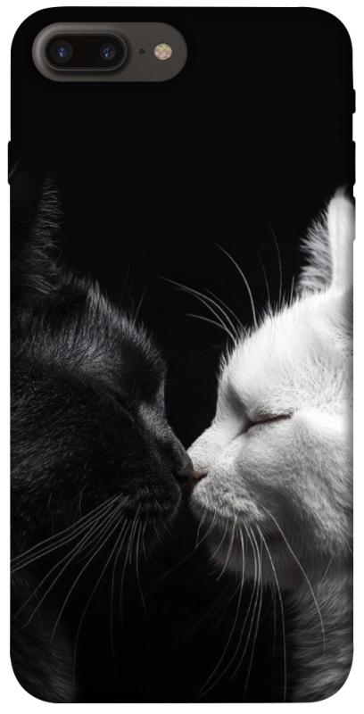Чехол itsPrint Black and white cats для Apple iPhone 7 plus / 8 plus (5.5"), животные, купить оптом с доставкой