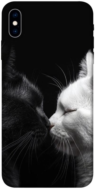 Чехол itsPrint Black and white cats для Apple iPhone X (5.8"), животные, купить оптом с доставкой