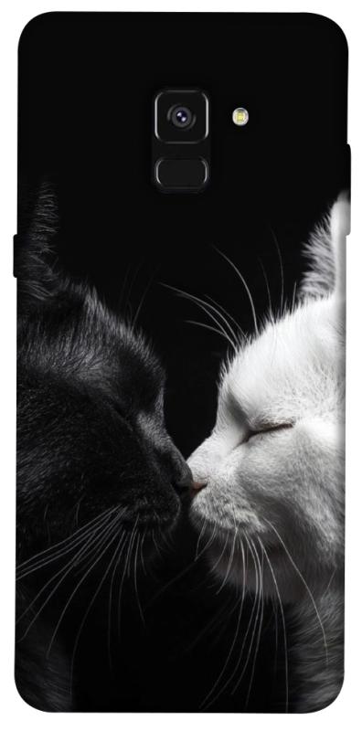Чехол itsPrint Black and white cats для Samsung A530 Galaxy A8 (2018), животные, купить оптом с доставкой