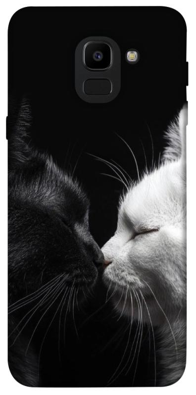 Чехол itsPrint Black and white cats для Samsung J600F Galaxy J6 (2018), животные, купить оптом с доставкой