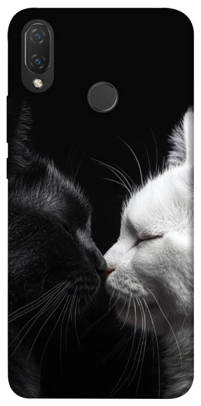 Чехол itsPrint Black and white cats для Huawei P Smart+ (nova 3i), животные, купить оптом с доставкой