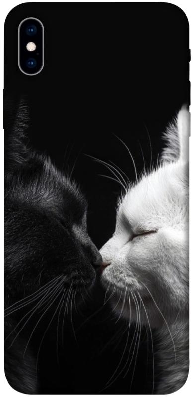 Чехол itsPrint Black and white cats для Apple iPhone XS Max (6.5"), животные, купить оптом с доставкой