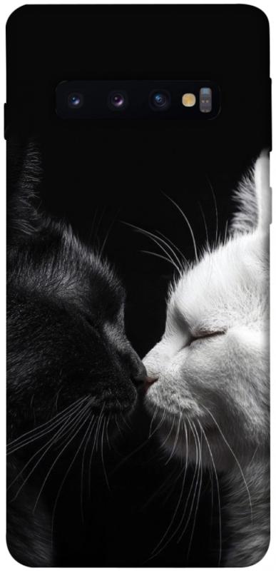Чехол itsPrint Black and white cats для Samsung Galaxy S10, животные, купить оптом с доставкой