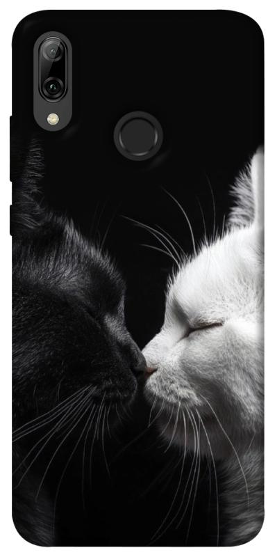 Чехол itsPrint Black and white cats для Huawei P Smart (2019), животные, купить оптом с доставкой