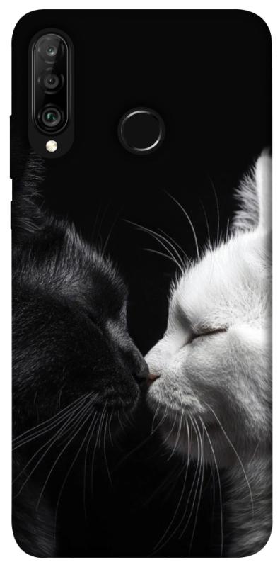 Чехол itsPrint Black and white cats для Huawei P30 lite, животные, купить оптом с доставкой