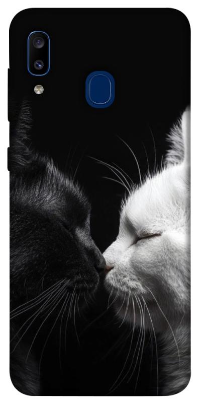 Чехол itsPrint Black and white cats для Samsung Galaxy A20 / A30, животные, купить оптом с доставкой