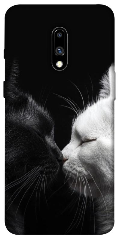 Чехол itsPrint Black and white cats для OnePlus 7, животные, купить оптом с доставкой