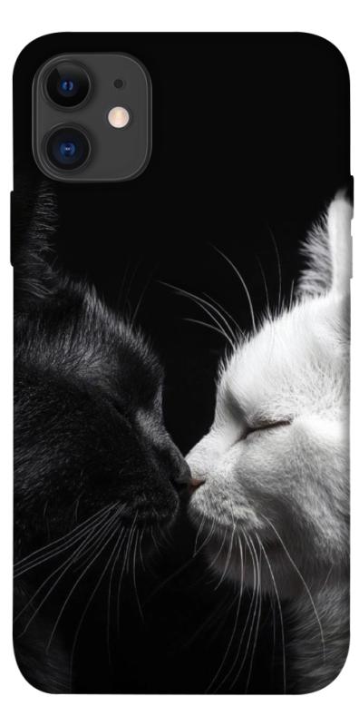 Чехол itsPrint Black and white cats для Apple iPhone 11 (6.1"), животные, купить оптом с доставкой