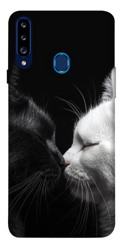 Чехол itsPrint Black and white cats для Samsung Galaxy A20s, животные, купить оптом с доставкой