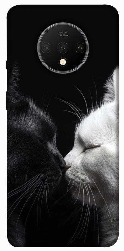Чохол itsPrint Black and white cats для OnePlus 7T, тварини, купити оптом з доставкою