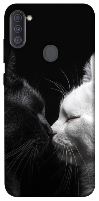 Чехол itsPrint Black and white cats для Samsung Galaxy A11, животные, купить оптом с доставкой
