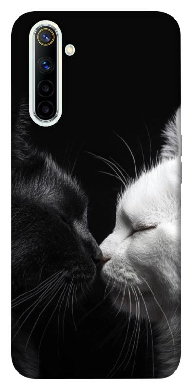 Чехол itsPrint Black and white cats для Realme 6, животные, купить оптом с доставкой