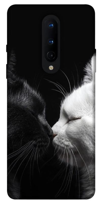 Чохол itsPrint Black and white cats для OnePlus 8, тварини, купити оптом з доставкою