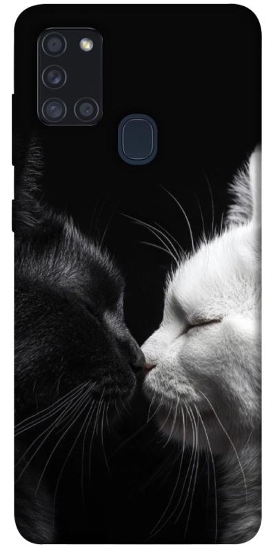 Чехол itsPrint Black and white cats для Samsung Galaxy A21s, животные, купить оптом с доставкой