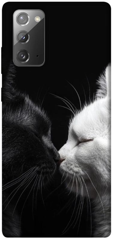 Чехол itsPrint Black and white cats для Samsung Galaxy Note 20, животные, купить оптом с доставкой