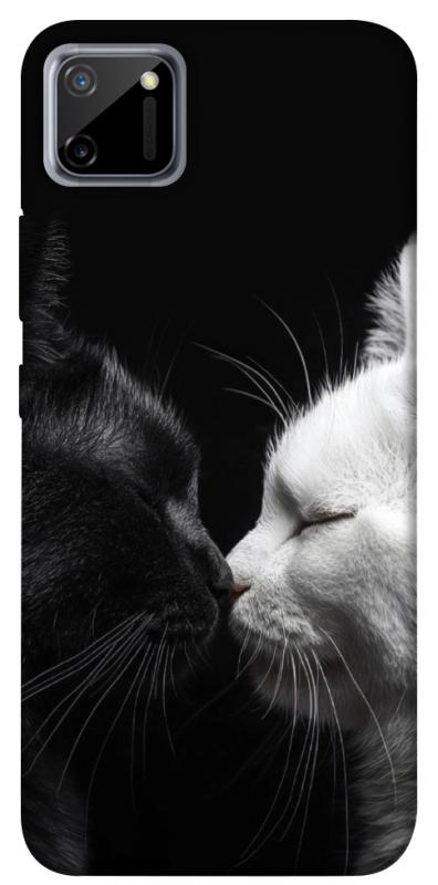 Чехол itsPrint Black and white cats для Realme C11, животные, купить оптом с доставкой