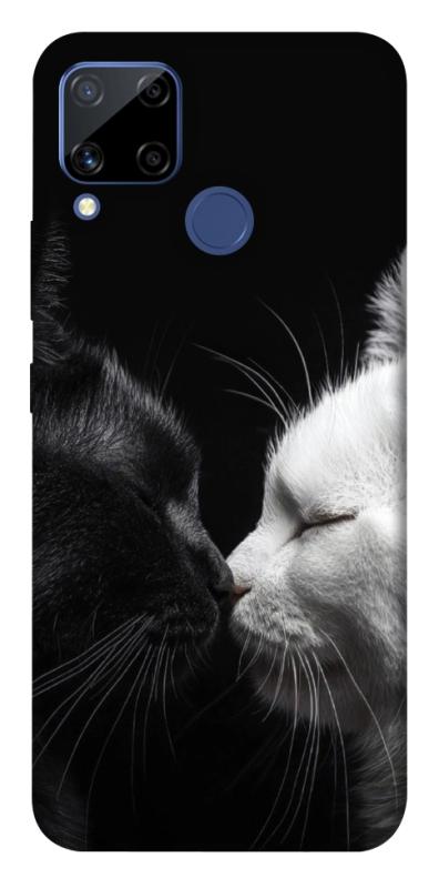 Чехол itsPrint Black and white cats для Realme C15, животные, купить оптом с доставкой