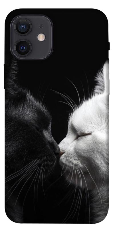 Чехол itsPrint Black and white cats для Apple iPhone 12 Pro (6.1"), животные, купить оптом с доставкой