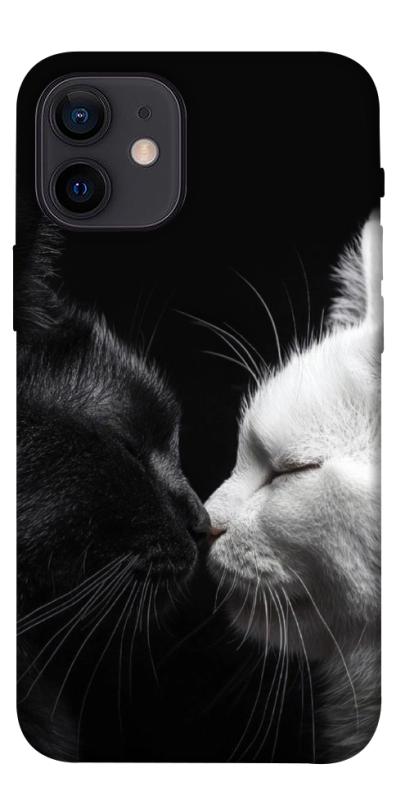 Чехол itsPrint Black and white cats для Apple iPhone 12 mini (5.4"), животные, купить оптом с доставкой