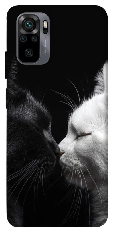 Чехол itsPrint Black and white cats для Xiaomi Redmi Note 10 / Note 10s, животные, купить оптом с доставкой