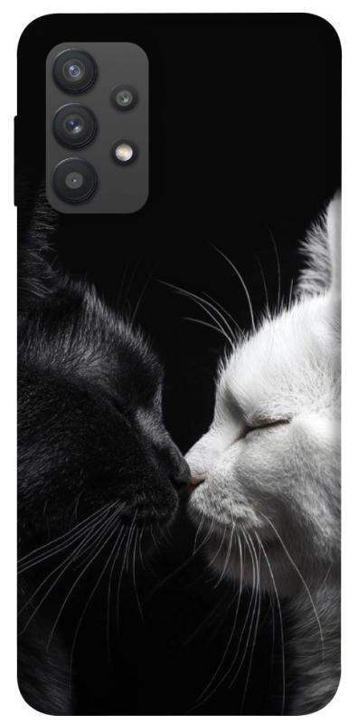 Чехол itsPrint Black and white cats для Samsung Galaxy A32 (A325F) 4G, животные, купить оптом с доставкой