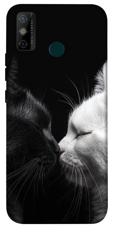 Чехол itsPrint Black and white cats для TECNO Spark 6 Go, животные, купить оптом с доставкой