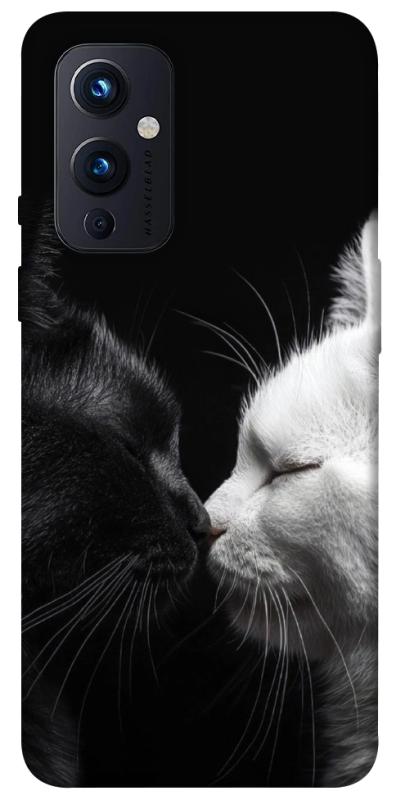 Чехол itsPrint Black and white cats для OnePlus 9, животные, купить оптом с доставкой