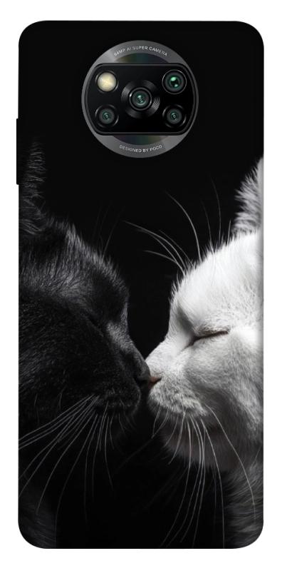 Чехол itsPrint Black and white cats для Xiaomi Poco X3 NFC / Poco X3 Pro, животные, купить оптом с доставкой
