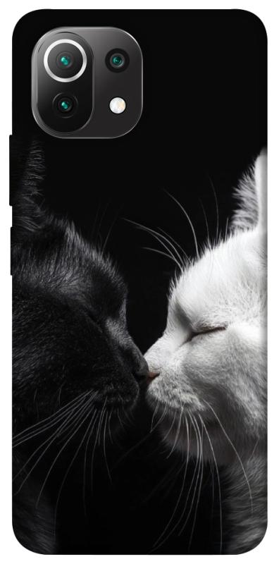 Чехол itsPrint Black and white cats для Xiaomi Mi 11 Lite, животные, купить оптом с доставкой
