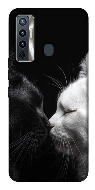 Чехол itsPrint Black and white cats для TECNO Camon 17 Pro, животные, купить оптом с доставкой