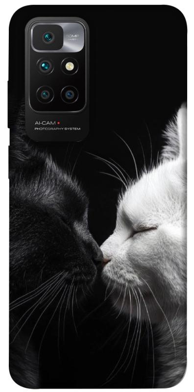 Чехол itsPrint Black and white cats для Xiaomi Redmi 10, животные, купить оптом с доставкой