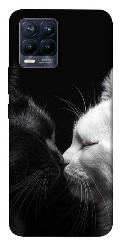 Чохол itsPrint Black and white cats для Realme 8, тварини, купити оптом з доставкою