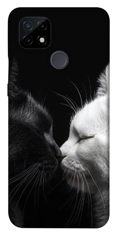 Чехол itsPrint Black and white cats для Realme C21, животные, купить оптом с доставкой