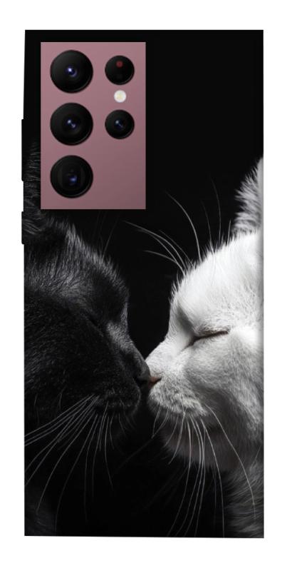 Чехол itsPrint Black and white cats для Samsung Galaxy S22 Ultra, животные, купить оптом с доставкой