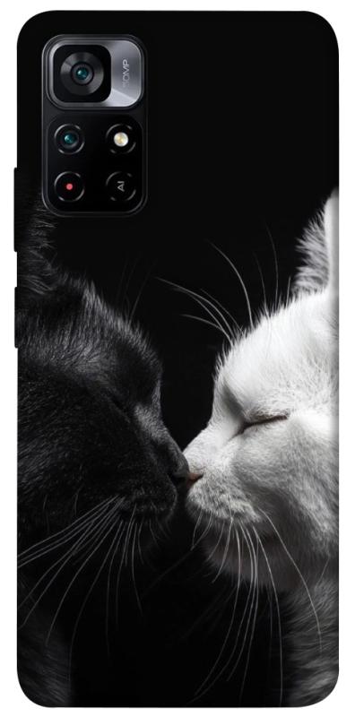 Чехол itsPrint Black and white cats для Xiaomi Poco M4 Pro 5G, животные, купить оптом с доставкой